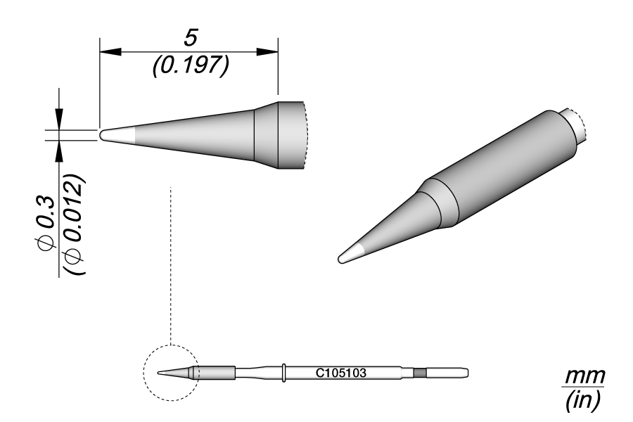 C105103 - Conical Cartridge Ø 0.3